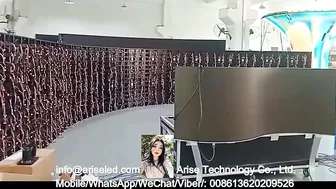 Circular Curved Soft Flexible Led Display Screen Exhibition Trade Show Cylindrical Column Video Wall