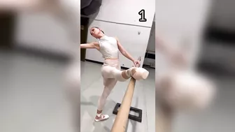 How do you stretch????????????? #ballerina #fun #ballet #funnyvideo #stretching #dancer #pointeshoes