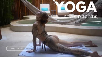 Bikini Yoga Hip Stretching