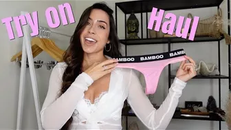 Try On Haul | Tiny See Through Lingerie G string Transparent Thong Panty Haul S16 #001