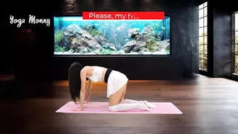 Yoga Stretch Exercises in Skirt