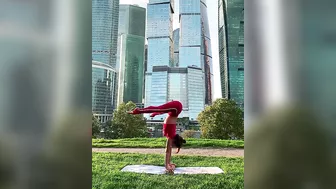 Stretching legs Outdoor Yoga