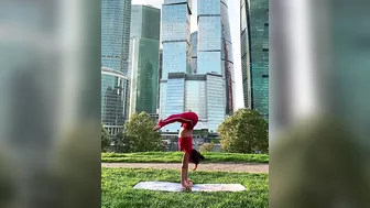 Stretching legs Outdoor Yoga