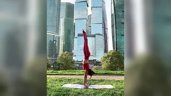 Stretching legs Outdoor Yoga