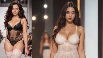 [AI Art] Plus size lingerie fashion show / AI Lookbook