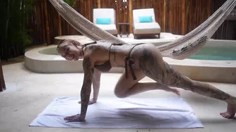 Yoga Hip Art Poolside Stretching