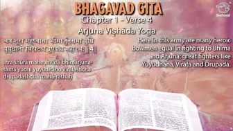 Bhagavad Gita | Chapter 1:Verse 4 | Arjuna Visada Yoga | In Hindi & English with Meaning |