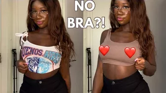 NO Bra No Worries | Crop Top Try On Haul