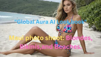 Maui photo shoot : Blondes, Bikinis, and Beaches. #lookbook #ai #4k