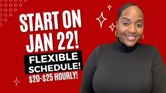 ????????‍♀️ START ON 1/22! WORK PART TIME! FLEXIBLE SCHEDULE! $20-$25 PER HOUR WORK FROM HOME JOB