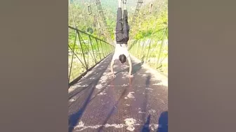 jhula pul handstand #yoga #shortvideo #flexible #vairal #uttarakhand #pull ????????????