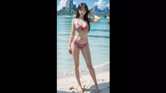 AI LOOK BOOK [Bora Bora, French Polynesia beach_Silk lingerie 1] 보라보라, 프랑스령 폴리네시아 해변_실크 란제리 1 룩북 ^^