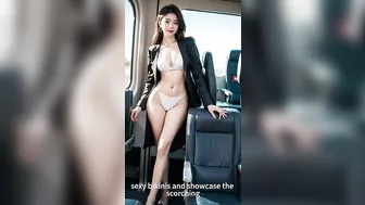 [4K] First Class Stewardess Lingerie Underware Show | AI Lookbook #lookbook #aiart #bikini