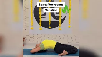 Struggling with your Supta Veerasana / Reclining Hero pose ??? Let’s be flexible together ????