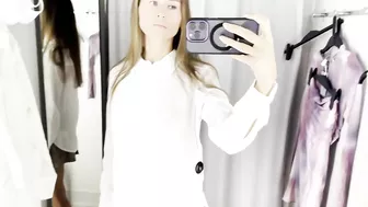 [4K] Transparent Try on Haul with Amy | White Translucent Shirts