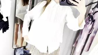 [4K] Transparent Try on Haul with Amy | White Translucent Shirts