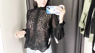 Try-on Haul (Transparent shirt) with KIRA