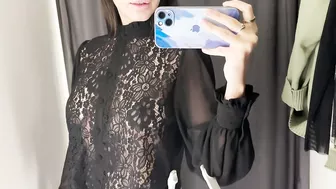 Try-on Haul (Transparent shirt) with KIRA