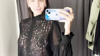 Try-on Haul (Transparent shirt) with KIRA