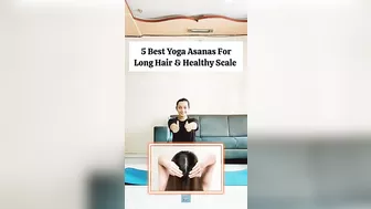 5 Best Yoga Asanas For Long Hair & Healthy Scalp Abhyasa Yoga By K #trending #shorts #youtubeshorts