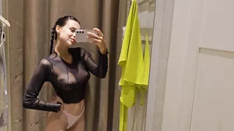 Transparent Lingerie Try On haul At The Mall