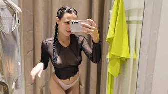 Transparent Lingerie Try On haul At The Mall