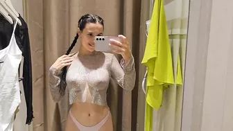 Transparent Lingerie Try On haul At The Mall