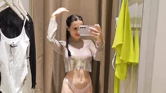 Transparent Lingerie Try On haul At The Mall