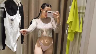 Transparent Lingerie Try On haul At The Mall