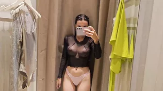 Transparent Lingerie Try On haul At The Mall