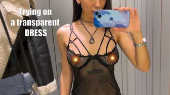 Try on Haul transparent Dress