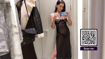 Try on Haul transparent Dress