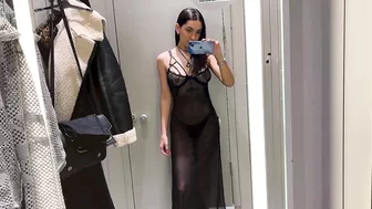 Try on Haul transparent Dress