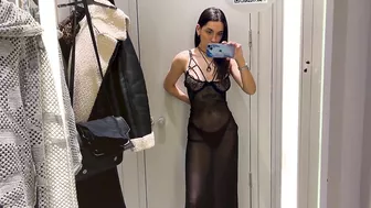 Try on Haul transparent Dress