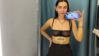 Try on Haul transparent top with KIRA