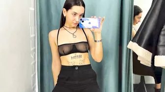 Try on Haul transparent top with KIRA