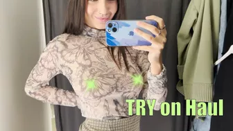 Try on Haul Transparent blouse with KIRA 2