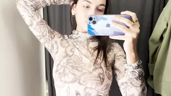 Try on Haul Transparent blouse with KIRA 2