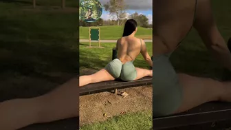 Flexible Yoga Split in Park #shorts