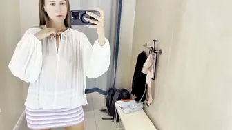 [4K] Transparent Try on Haul with Amy _ See Through Blouse.