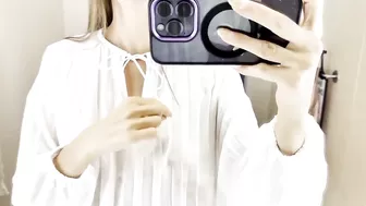 [4K] Transparent Try on Haul with Amy _ See Through Blouse.