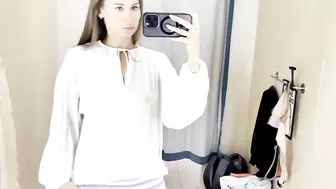 [4K] Transparent Try on Haul with Amy _ See Through Blouse.