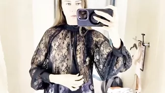 [4K] Transparent Try on Haul with Amy _ See Through Blouse.