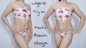 Try on Haul ~ New Stylish Floral Lingerie ~ Vlog 51 ~ Mahi Adah Vlogs