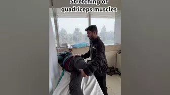 Stretching of quadriceps muscles #stretching #quadriceps #muscle #shortsfeed