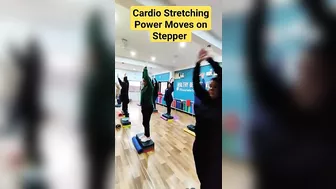 Cardio Stretching Power Moves on Stepper. #cardio #shorts #healthybeginningsfitnesscenter