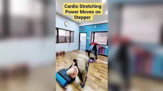 Cardio Stretching Power Moves on Stepper. #cardio #shorts #healthybeginningsfitnesscenter