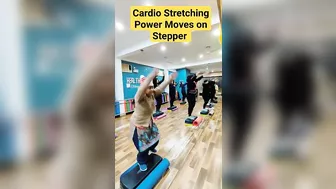 Cardio Stretching Power Moves on Stepper. #cardio #shorts #healthybeginningsfitnesscenter