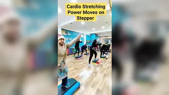 Cardio Stretching Power Moves on Stepper. #cardio #shorts #healthybeginningsfitnesscenter