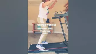 #shorts ~ Treadmill Workout Physical Fitness #resistancebands #stretching #pulls #fitness #cardio